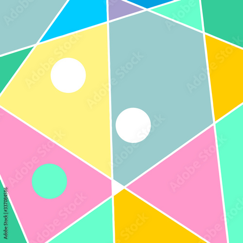 Memphis style abstract art set