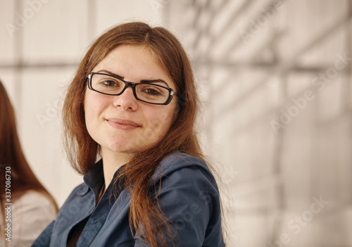 Portrait of beautiful Business woman in glasses.