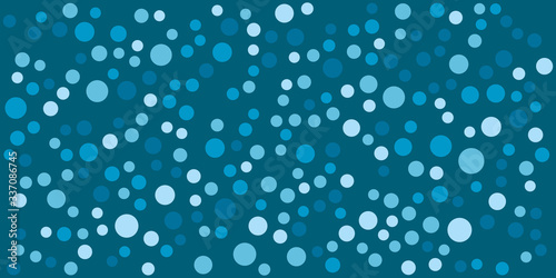 Square dot confetti triangle playstation icon decorative abstract horizontal banner with blue background. 