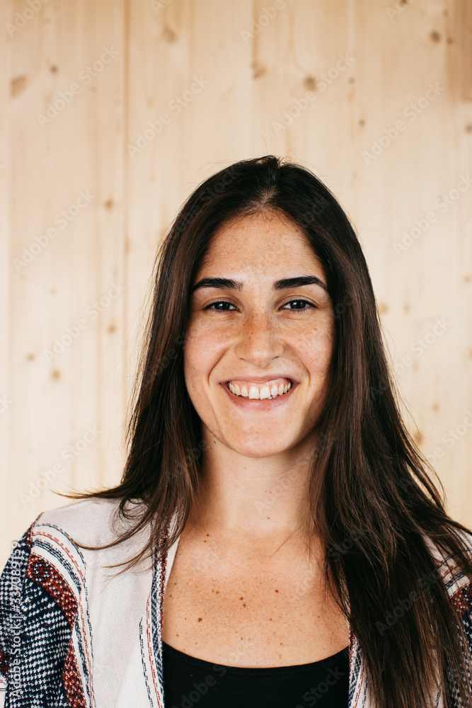 Portrait of Smiling Hispanic Brunette Portrait of Smiling Hispanic Brunette