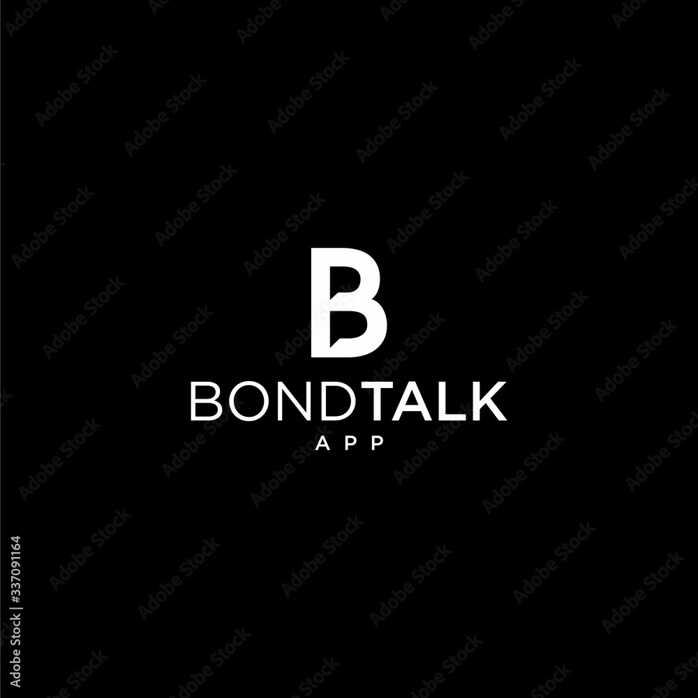 Clean logo design of letter B and chat icon with clean background - EPS10 - Vector. Clean logo design of letter B and chat icon with clean background - EPS10 - Vector.