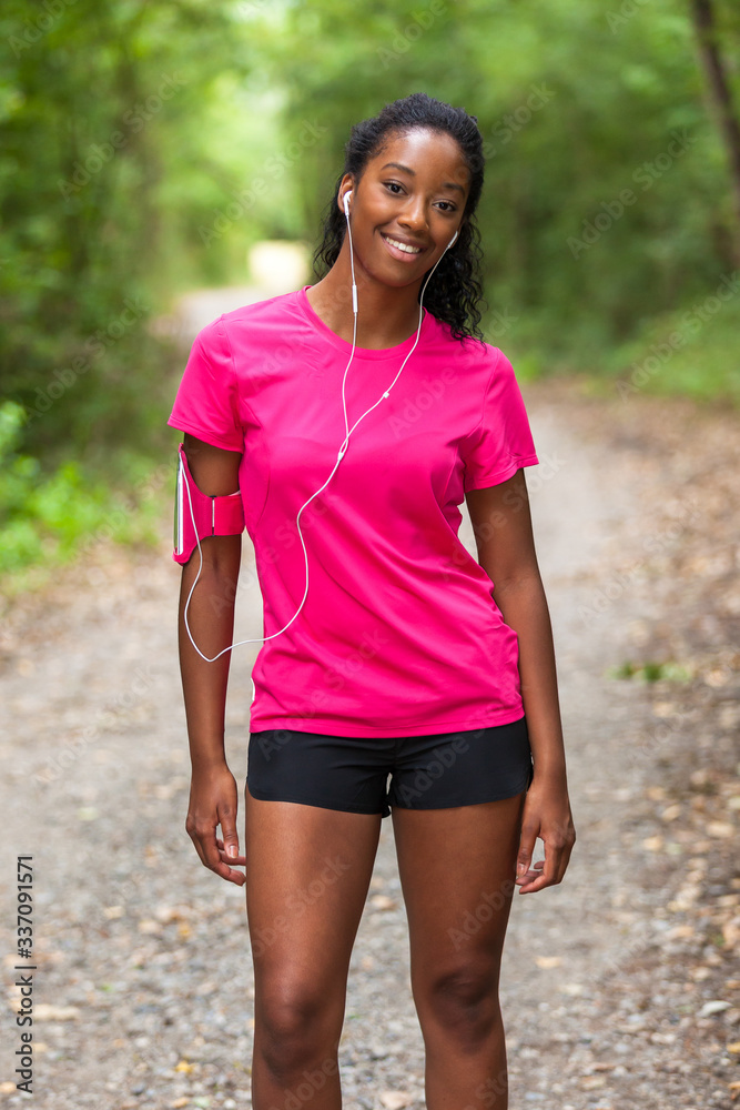 African american woman jogger portrait - Fitness, people and healthy lifestyle African american woman jogger portrait - Fitness, people and healthy lifestyle