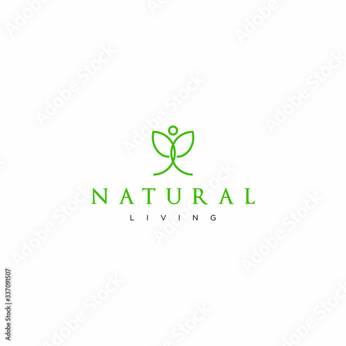 Modern logo design of nature and leaf  with clean background - EPS10 - Vector.