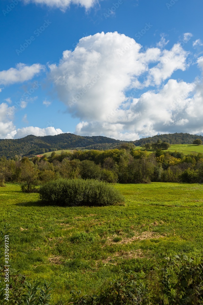Landscape with Bieszczady mountains in Poland Landscape with Bieszczady mountains in Poland