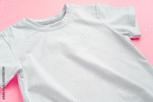 White color-t-shirt with copy space for your design. Fashion concept © fotofabrika