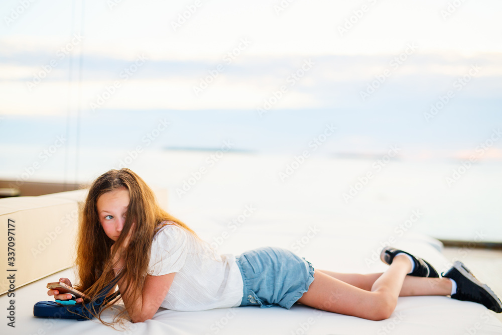 Teenage girl outdoors