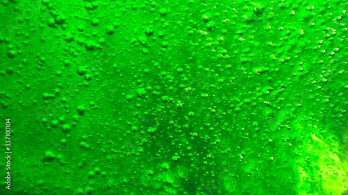Green Sparkling Soap Bubbles Rising to the Top Chemical Laboratory Test Tube Effect Halloween