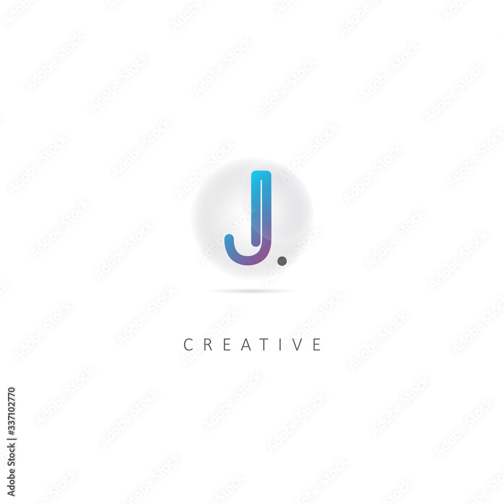 Abstract Initial Letter J Logo Design with Bubble element. Vector Illustration Template Abstract Initial Letter J Logo Design with Bubble element. Vector Illustration Template