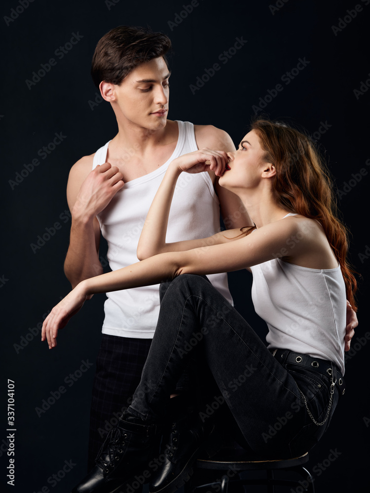 Fototapeta premium young man and woman