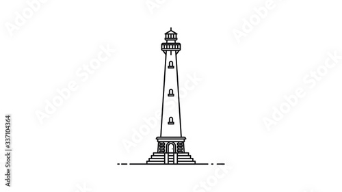 Lighthouse flat design vector illustration