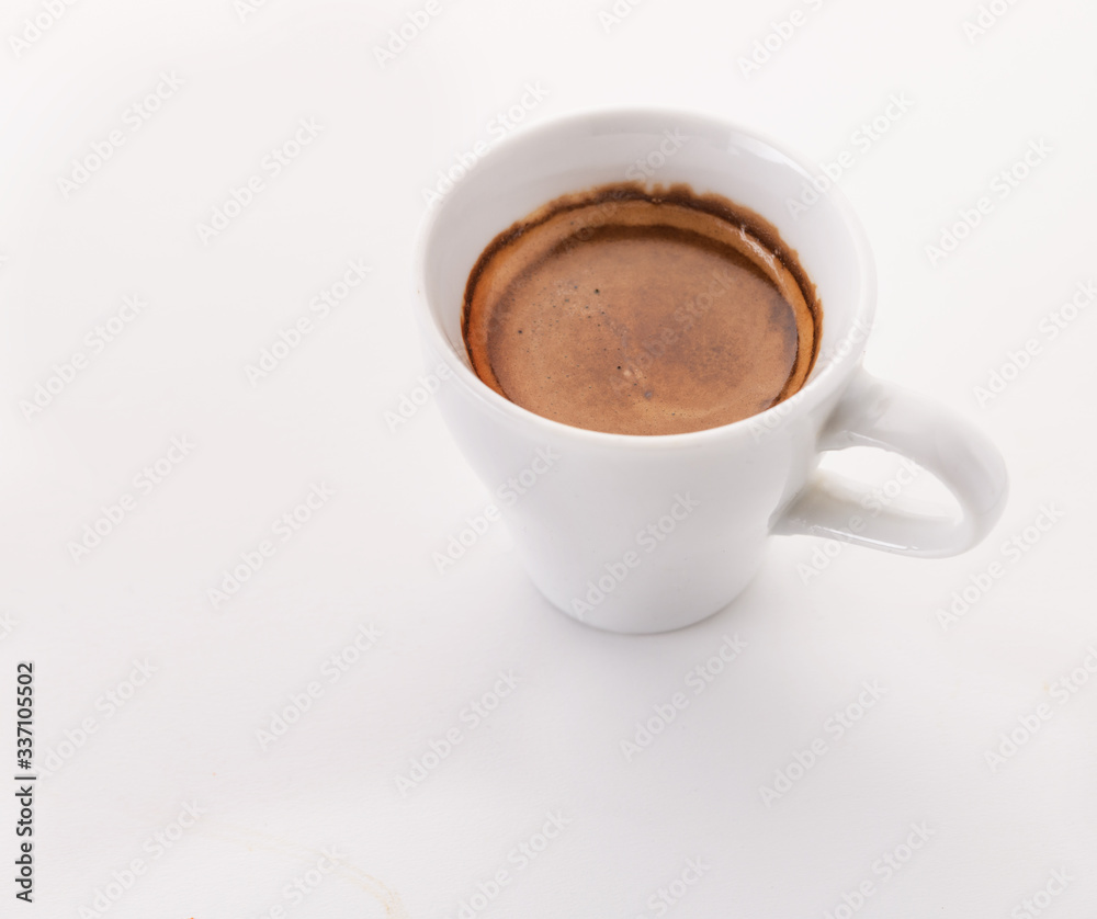 coffee in a cup on a white background coffee in a cup on a white background