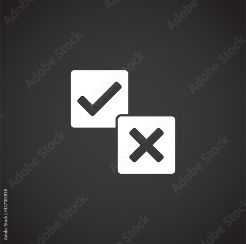 Check box icon on background for graphic and web design. Creative illustration concept symbol for web or mobile app