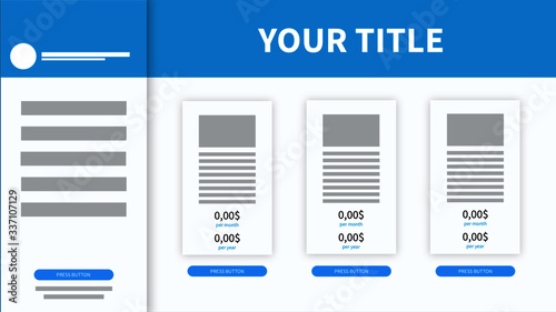 Simply beautiful template of design for mobile app