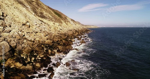 Rocky United Kingdom coastline, aerial