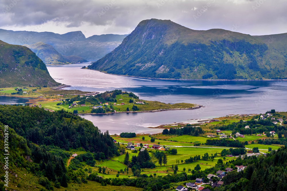 Norway, view of the mountain range - photo taken in panorama