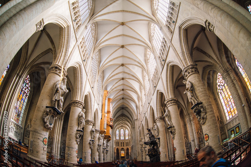 Interior of the Cathedral of St. Michael and St. Gudula, Brussels