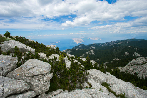 View from Velebit mountain on coastline © Nino Pavisic