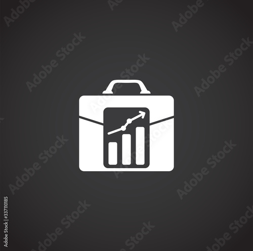 Business related icon on background for graphic and web design. Creative illustration concept symbol for web or mobile app