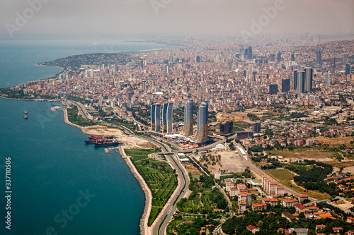 Aerial Istanbul Maltepe shore photo