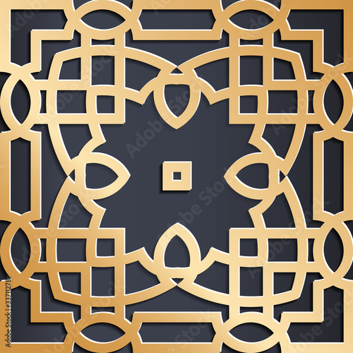 Background with seamless pattern in islamic style