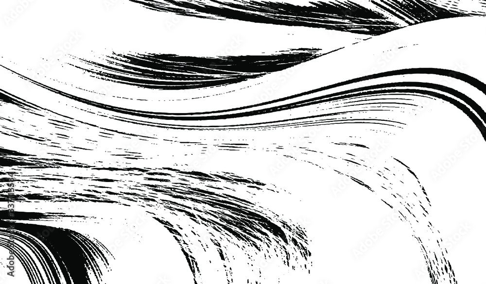 Fototapeta premium Vector brush sroke texture. Distressed uneven grunge background. Abstract distressed vector illustration. Overlay over any design to create interesting effect and depth. Black isolated on white. EPS10