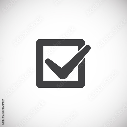 Check box icon on background for graphic and web design. Creative illustration concept symbol for web or mobile app