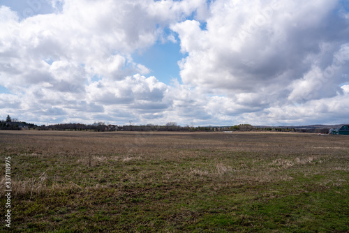 Image of clouds over a field 