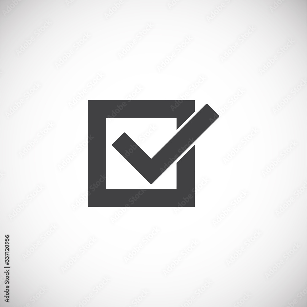 Check box icon on background for graphic and web design. Creative illustration concept symbol for web or mobile app Check box icon on background for graphic and web design. Creative illustration concept symbol for web or mobile app