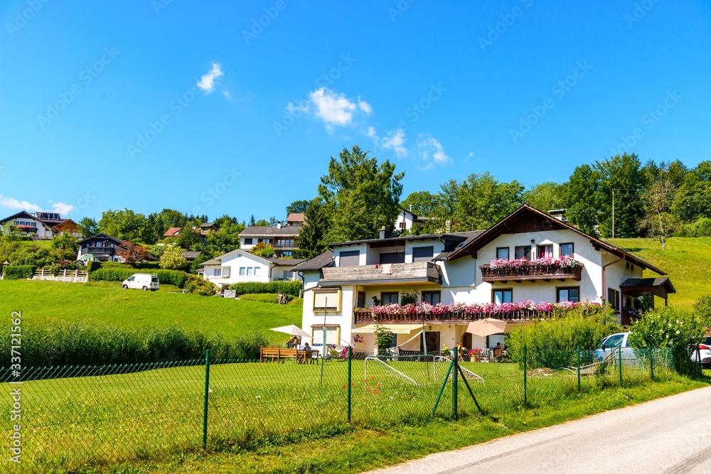 House on countryside by Attersee lake im Salzkammergut by Stockwinkl, Parschallen, nearby Nussdorf, Zell. Upper Austria, nearby Salzburg. House on countryside by Attersee lake im Salzkammergut by Stockwinkl, Parschallen, nearby Nussdorf, Zell. Upper Austria, nearby Salzburg.