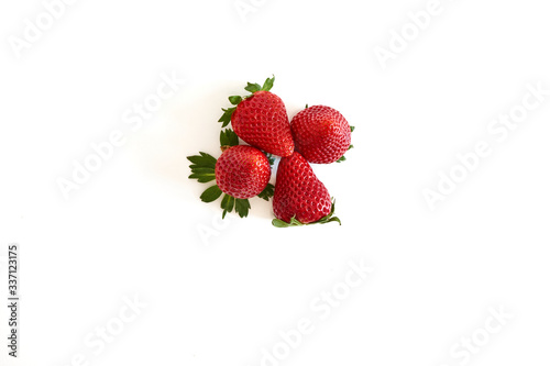 Fototapeta Naklejka Na Ścianę i Meble -  strawberries on a white background