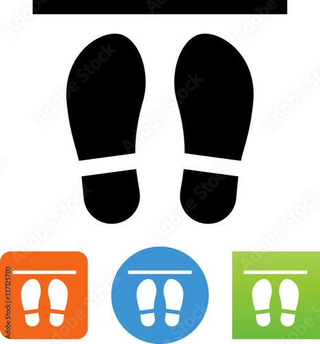 Shoe Print Social Distancing Icon