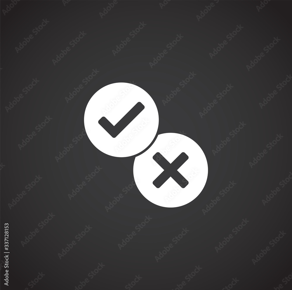Check box icon on background for graphic and web design. Creative illustration concept symbol for web or mobile app Check box icon on background for graphic and web design. Creative illustration concept symbol for web or mobile app
