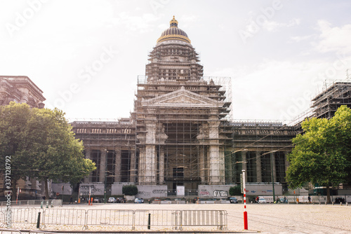 The Court of Laws Justitiepaleis van Brussel, Palais de Justice de Bruxelles located in Brussels.