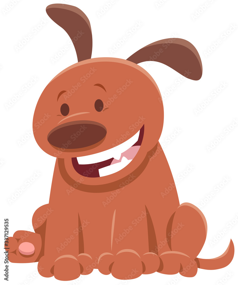 Obraz premium happy dog or puppy cartoon character