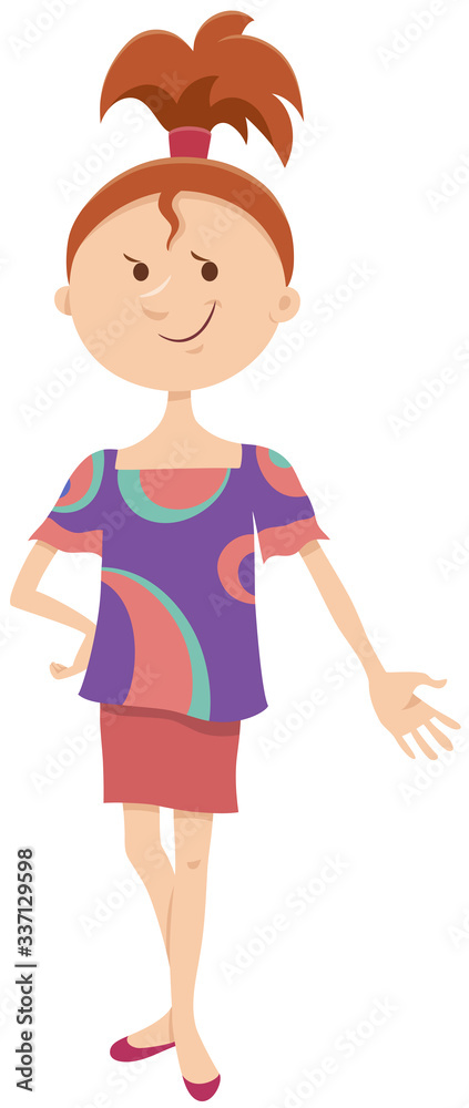 funny girl comic character cartoon illustration funny girl comic character cartoon illustration