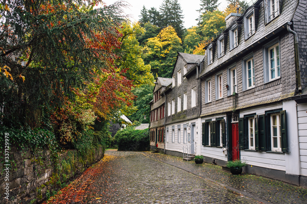 Monschau, Germany beautiful historic houses in a picturesque town