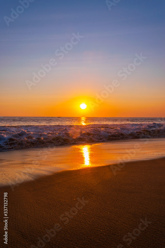 Beautiful sunset in Acapulco's beach