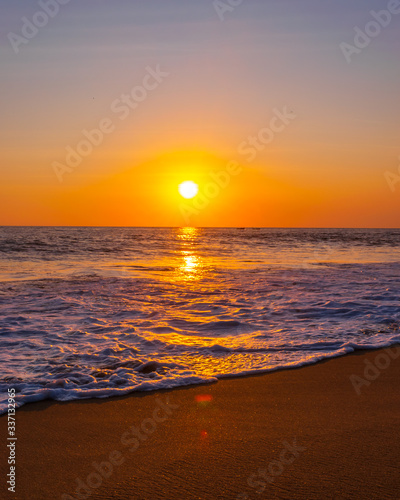 Beautiful sunset in Acapulco's beach