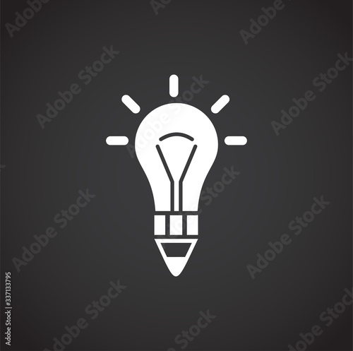 Creativity and inspiration related icon on background for graphic and web design. Creative illustration concept symbol for web or mobile app
