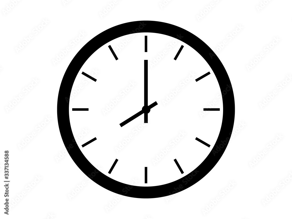 Clock icon symbol in classic flat style isolated on background for your web site design logo, app or UI. EPS10 Clock icon symbol in classic flat style isolated on background for your web site design logo, app or UI. EPS10