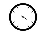 Clock icon symbol in classic flat style isolated on background for your web site design logo, app or UI. EPS10