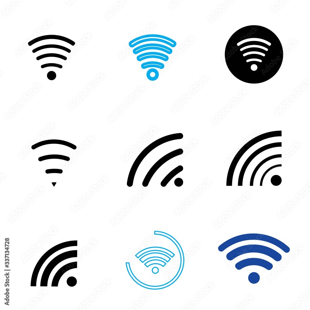 set of free wifi logo vector set of free wifi logo vector