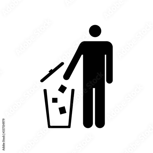 dustbin illustration logo vector free