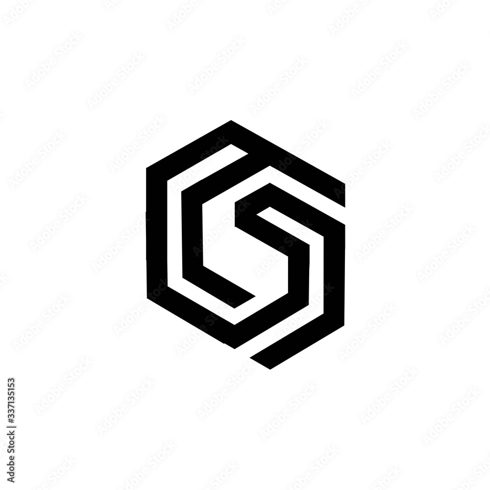geometric letter G logo design template vector geometric letter G logo design template vector