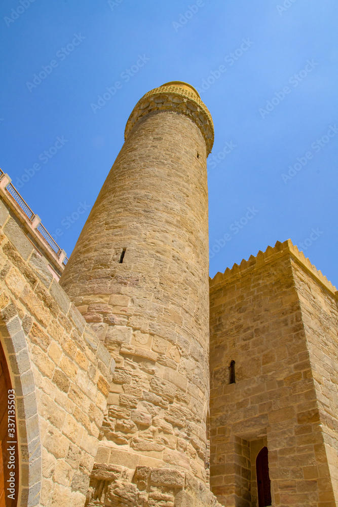 Ancient mosque in the old city of Baku
