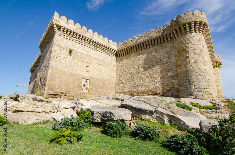Ancient castle on the outskirts of Baku