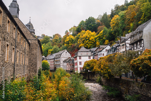 Fototapeta Naklejka Na Ścianę i Meble -  Monschau, Germany beautiful historic houses in a picturesque town