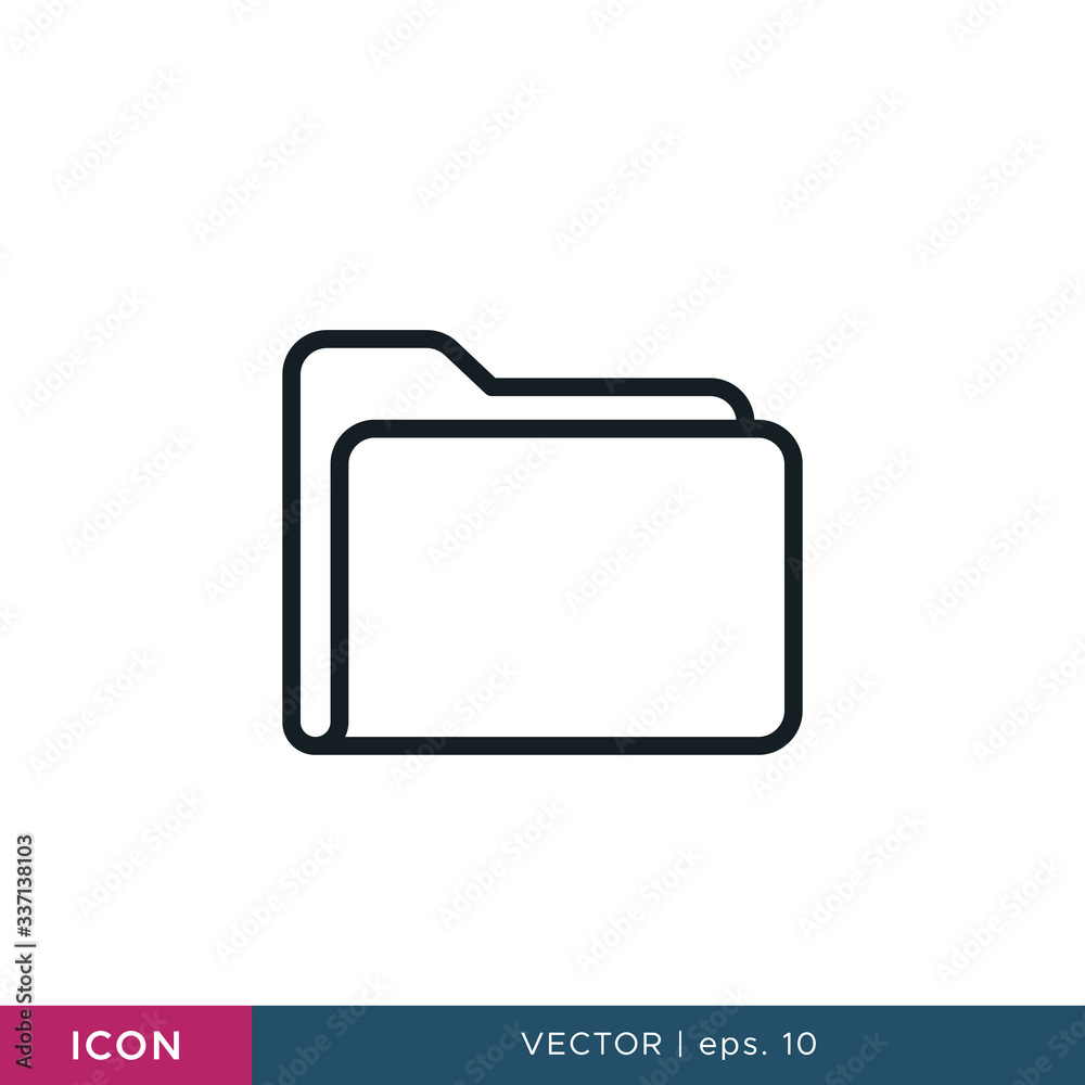 Folder line icon vector design template. Editable stroke Folder line icon vector design template. Editable stroke