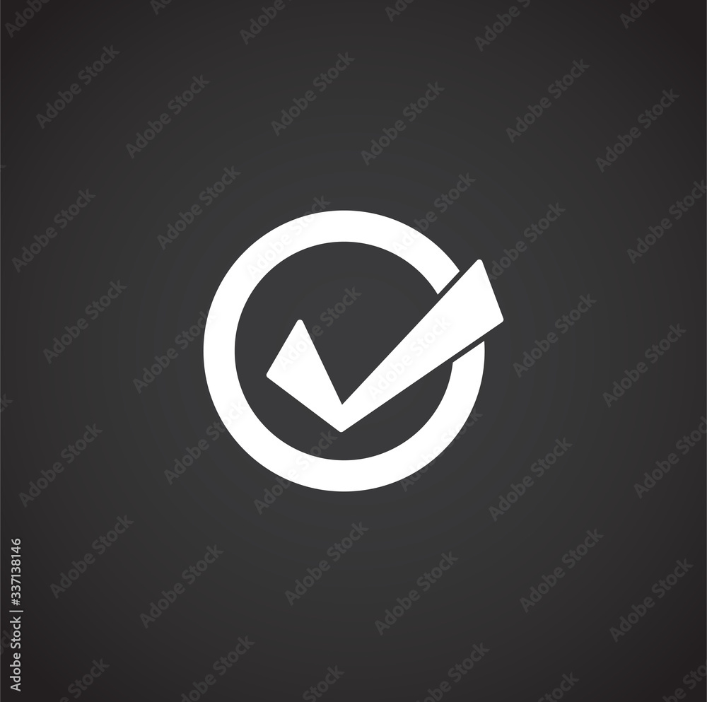 Check box icon on background for graphic and web design. Creative illustration concept symbol for web or mobile app Check box icon on background for graphic and web design. Creative illustration concept symbol for web or mobile app