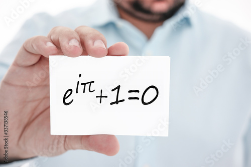 Euler's formula on a card  photo